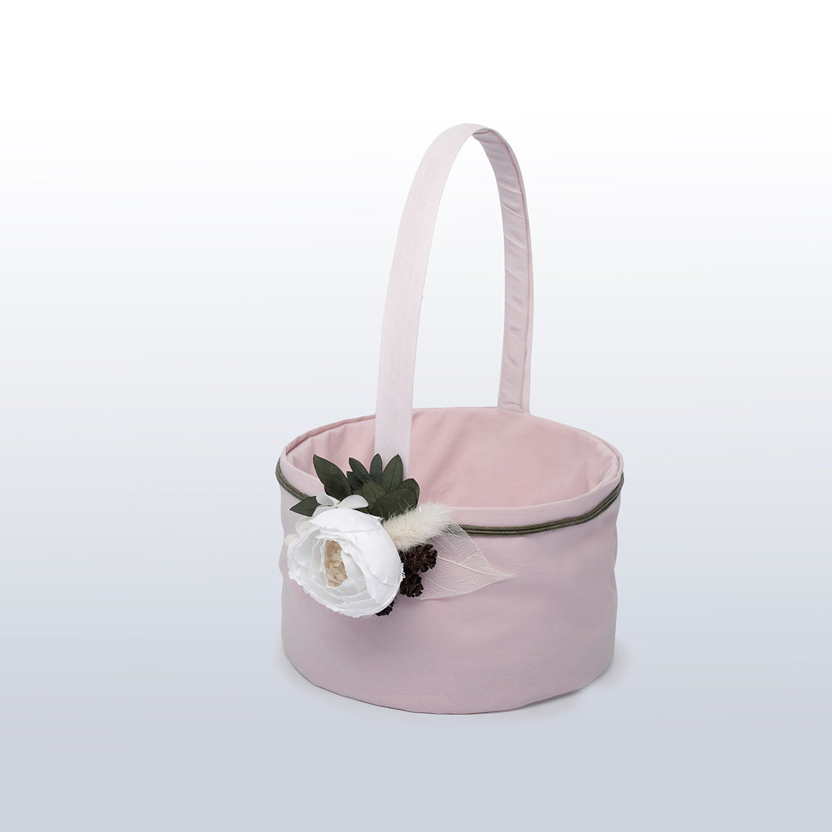 Blumenmädchenkorb Blush Pink Pfingstrose Hochzeit