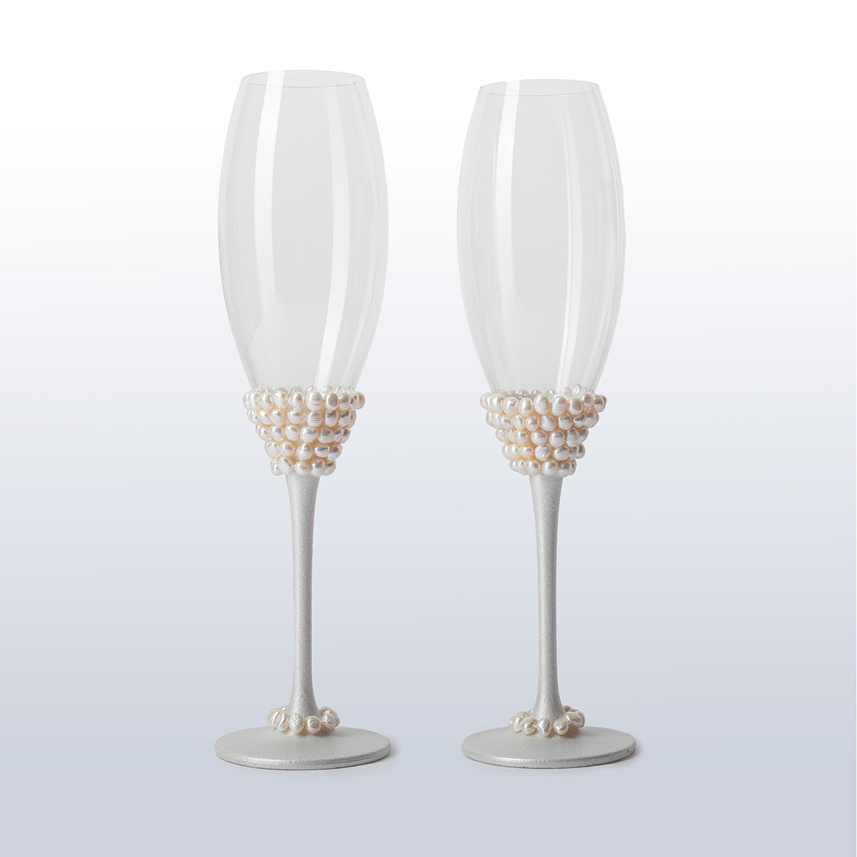 Wedding glasses Set of 2 White Pearl wedding