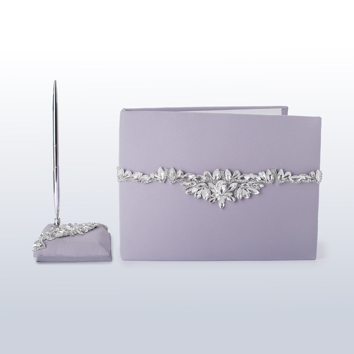 Guest book and pen Purple Dream wedding