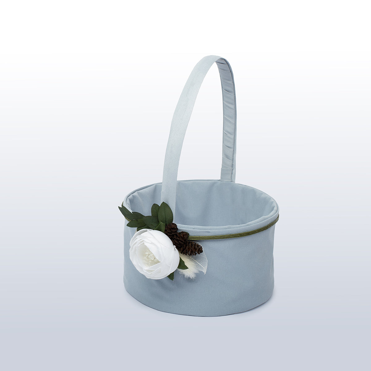 Blumenmädchenkorb Dusty Blue Gentle Wedding