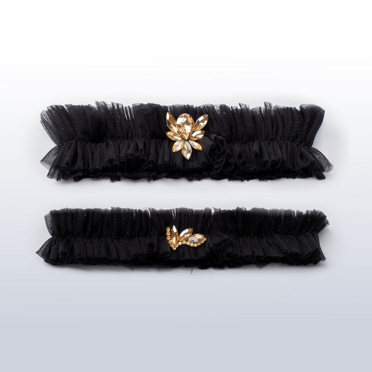 Strumpfband Set für die Hochzeit Sakrament Schwarz Personalisiert