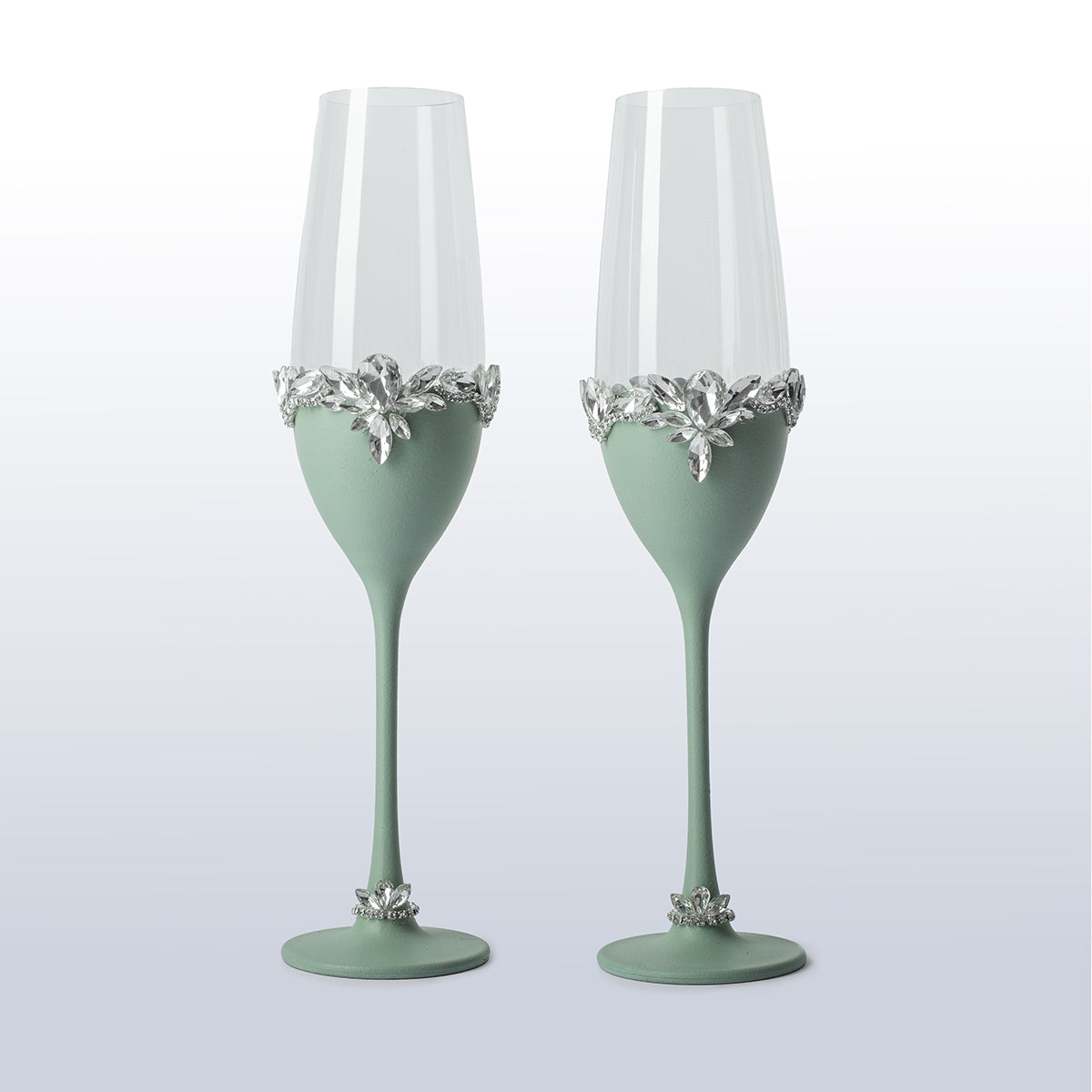 Hochzeitsgläser 2er Set Grün Forever Hochzeit