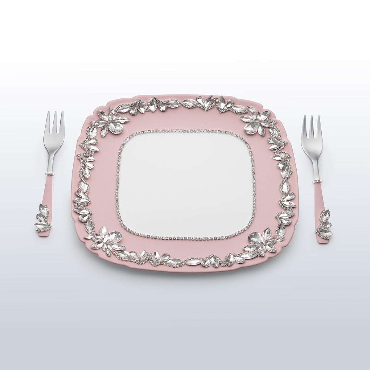 Hochzeitsteller Pink Blush Happiness Personalisiert