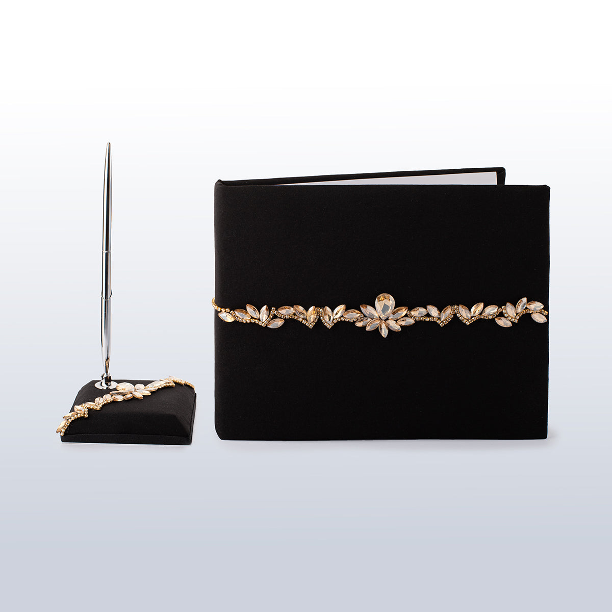 Wedding guest book and pen Sacrament Black