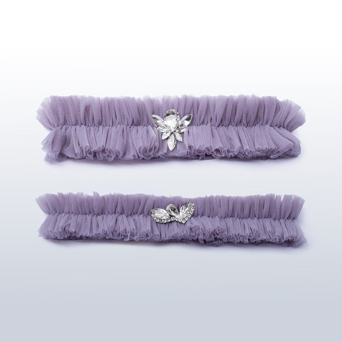 Hochzeitsstrumpfband 2er Set Purple Dream, Personalisiert