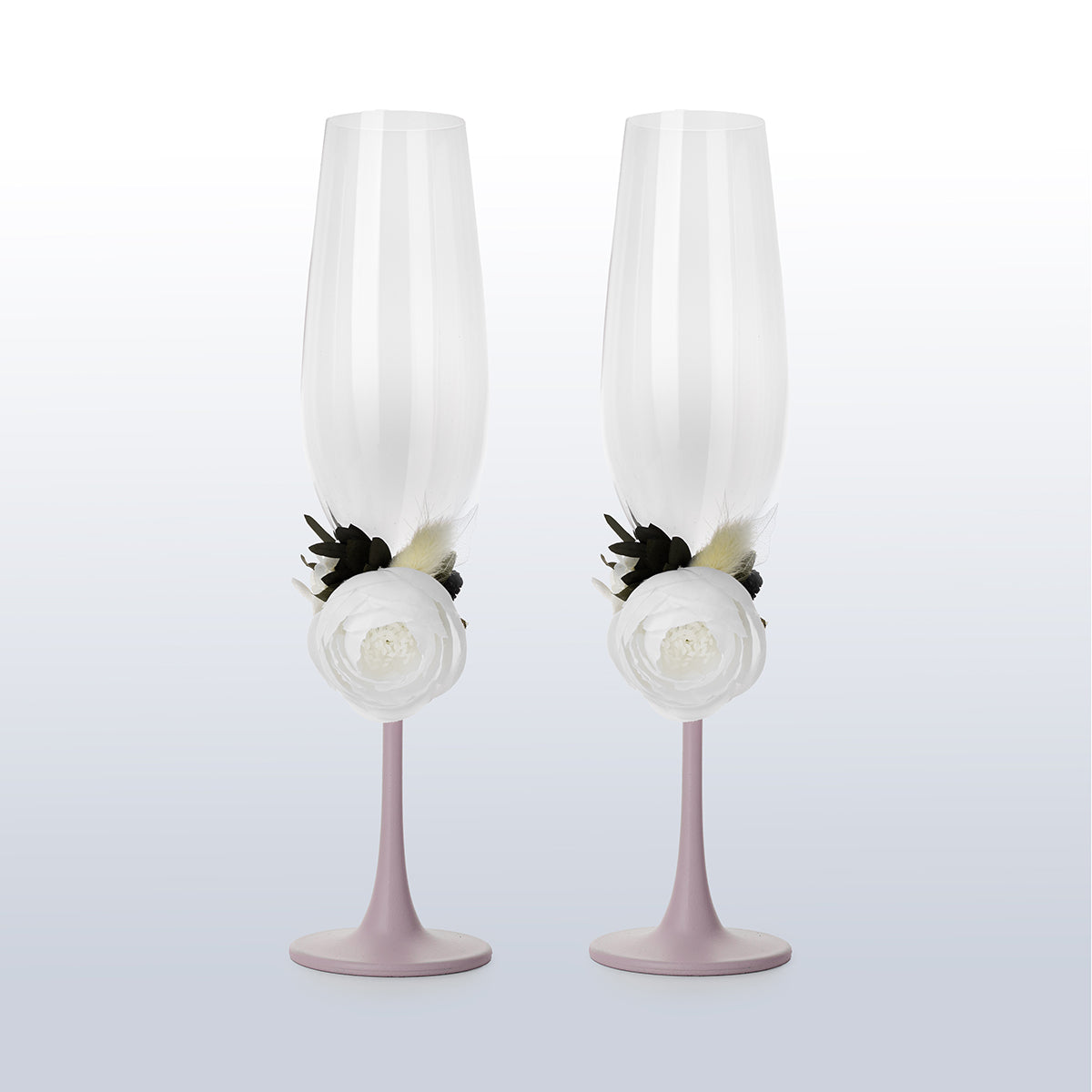 Hochzeitsgläser 2er Set Blush Pink Peony
