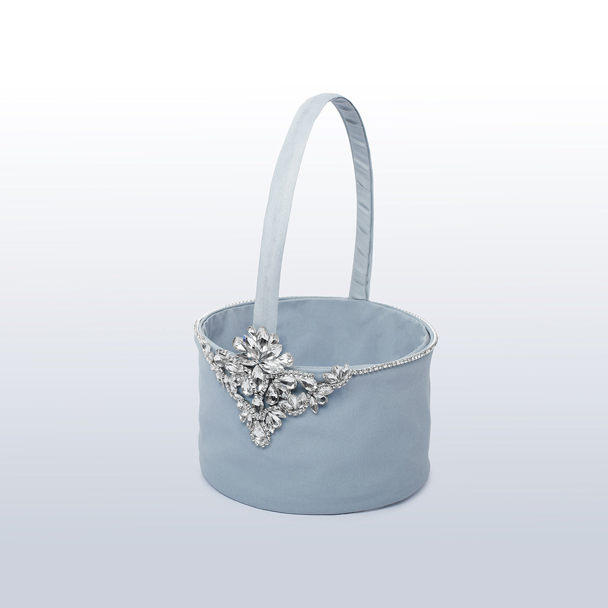 Blumenmädchenkorb Dusty Blue Infinity Hochzeit