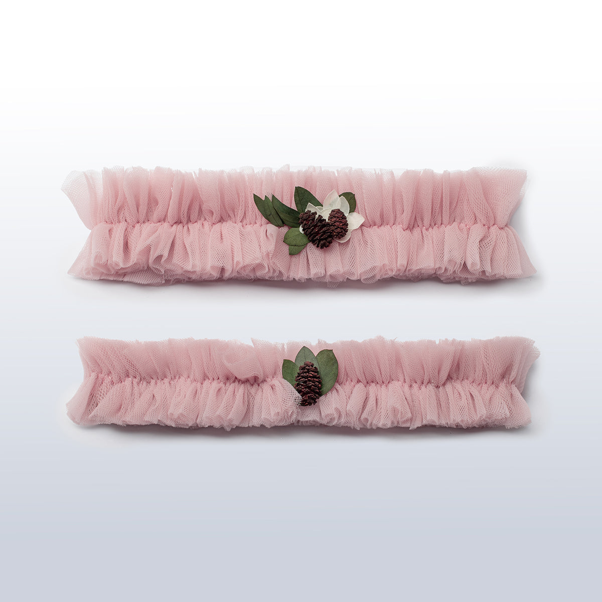 Hochzeitsstrumpfbänder 2er Set Blush rosa Pfingstrose Hochzeit