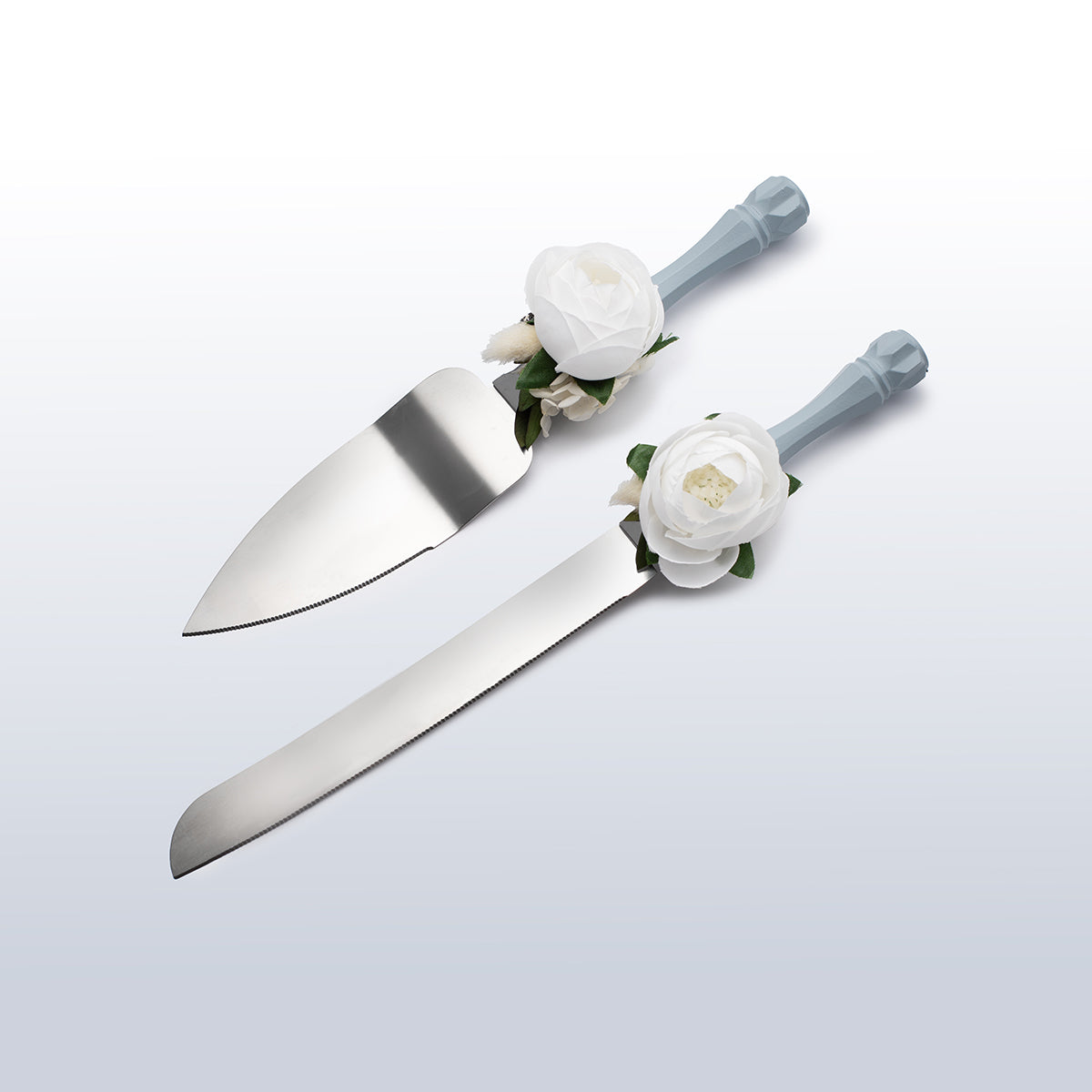 Cake cutting set Dusty blue Gentle wedding