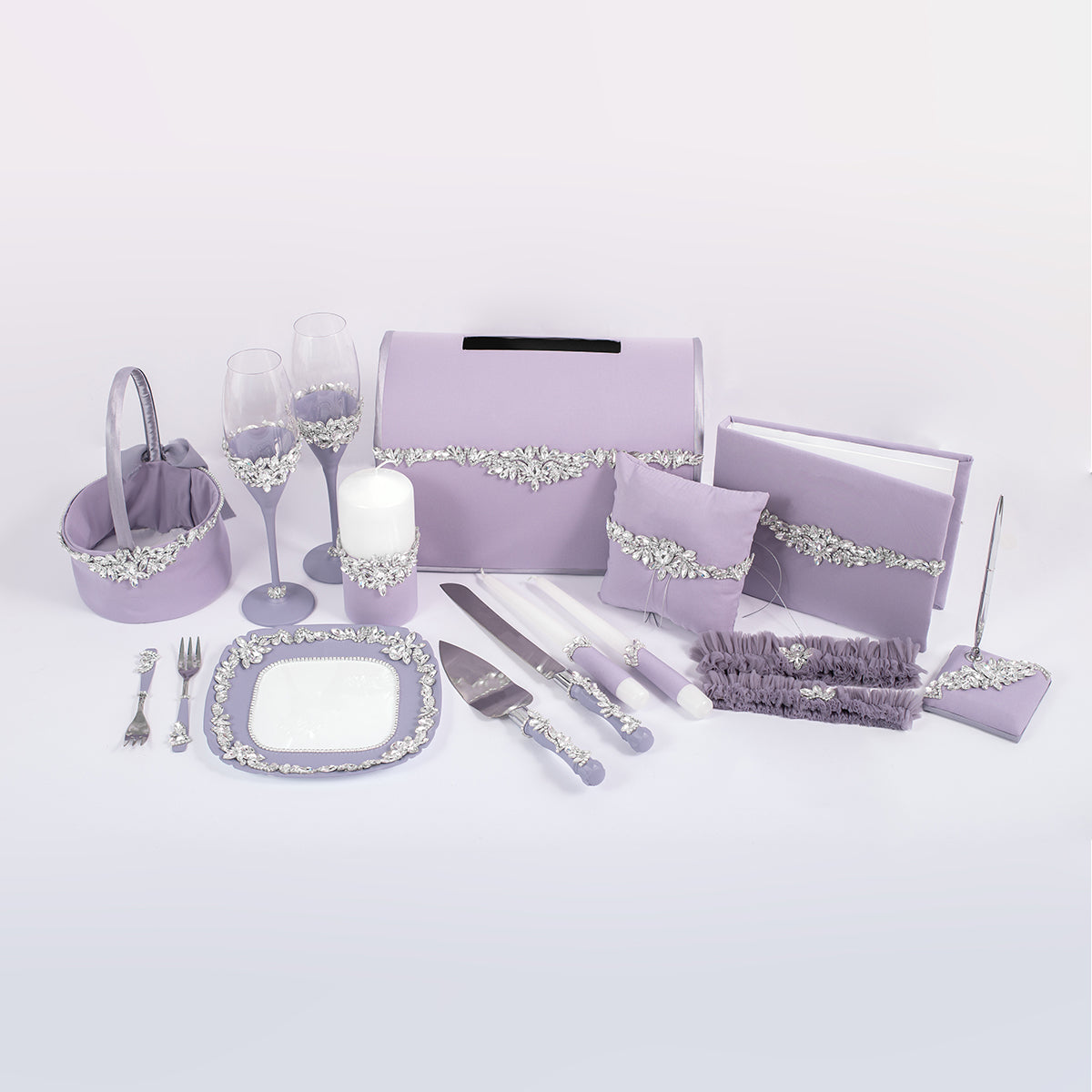 Purple Dream Hochzeitsset 17-teilig Personalisiert