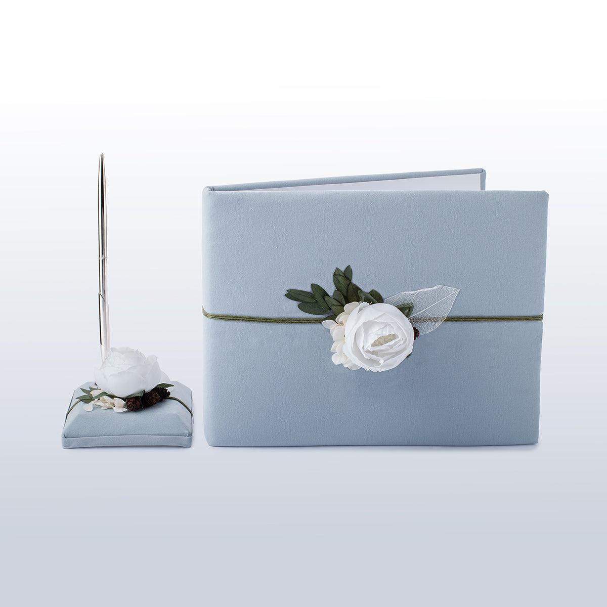 Libro de firmas boda Azul polvoriento Suave Personalizado