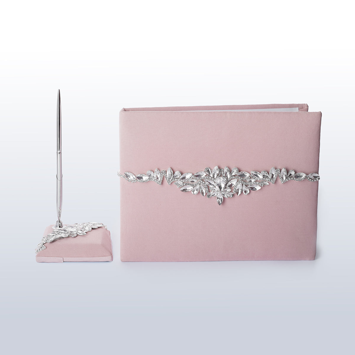 Wedding guest book Pink blush Happiness