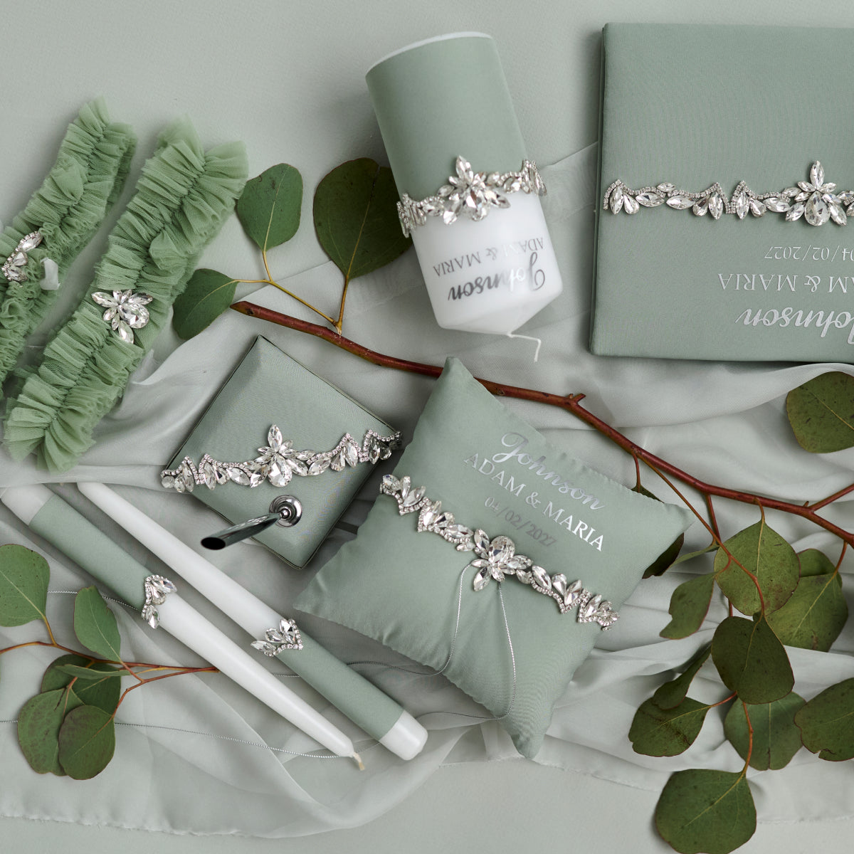 Ringträgerkissen Forever Sage grün Hochzeit