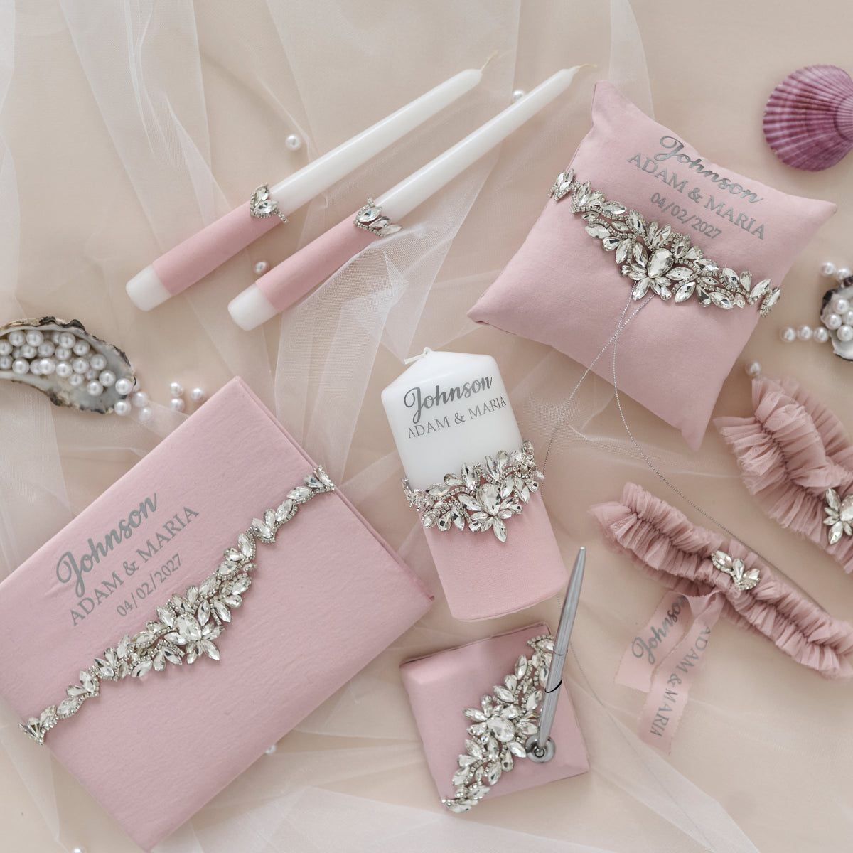 Ring bearer pillow Pink blush Happiness wedding