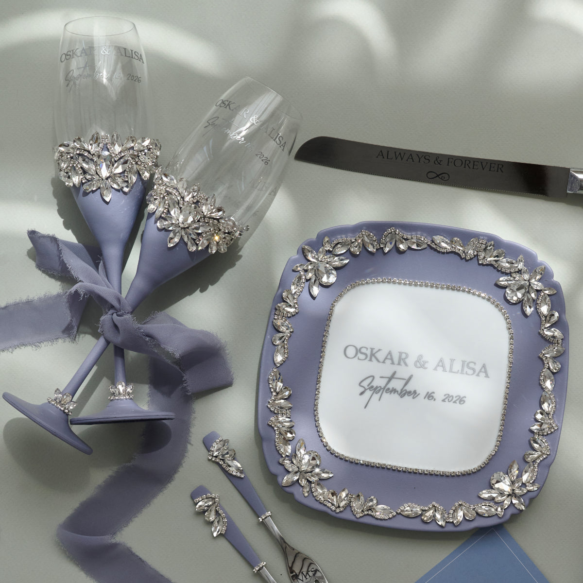 Hochzeitsgläser 2er Set Purple Dream Hochzeit