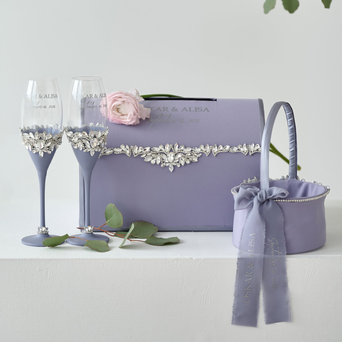 Hochzeitsgläser 2er Set Purple Dream Hochzeit