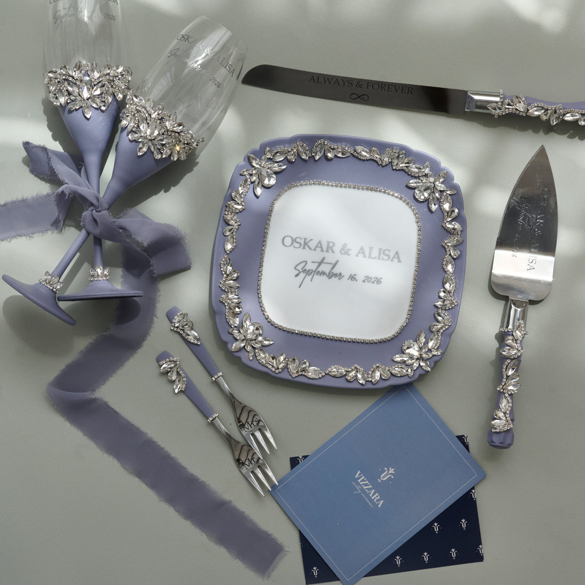 Purple Dream Hochzeitsset 17-teilig Personalisiert