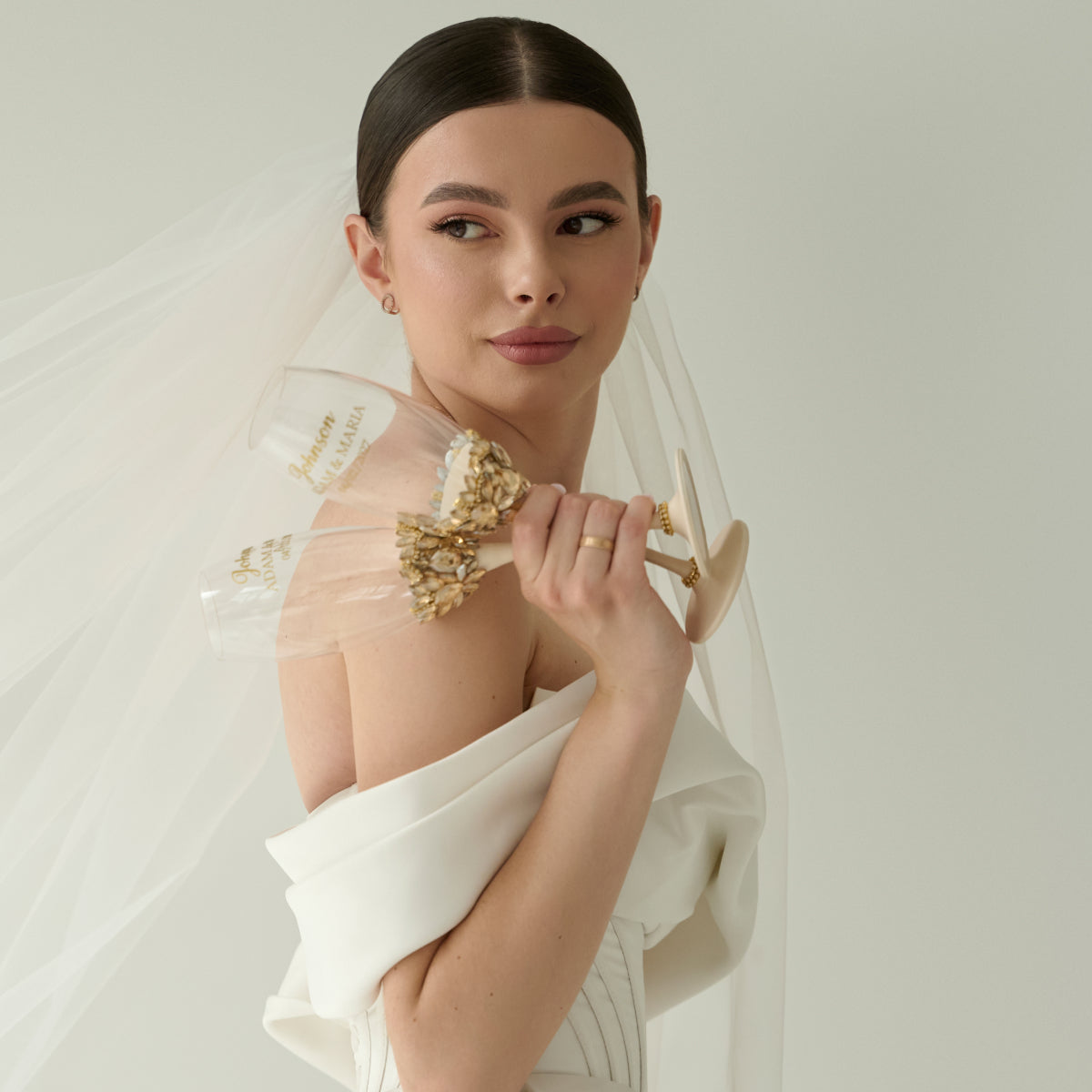Hochzeitsflöten Paar Eternity Wedding Personalisiert
