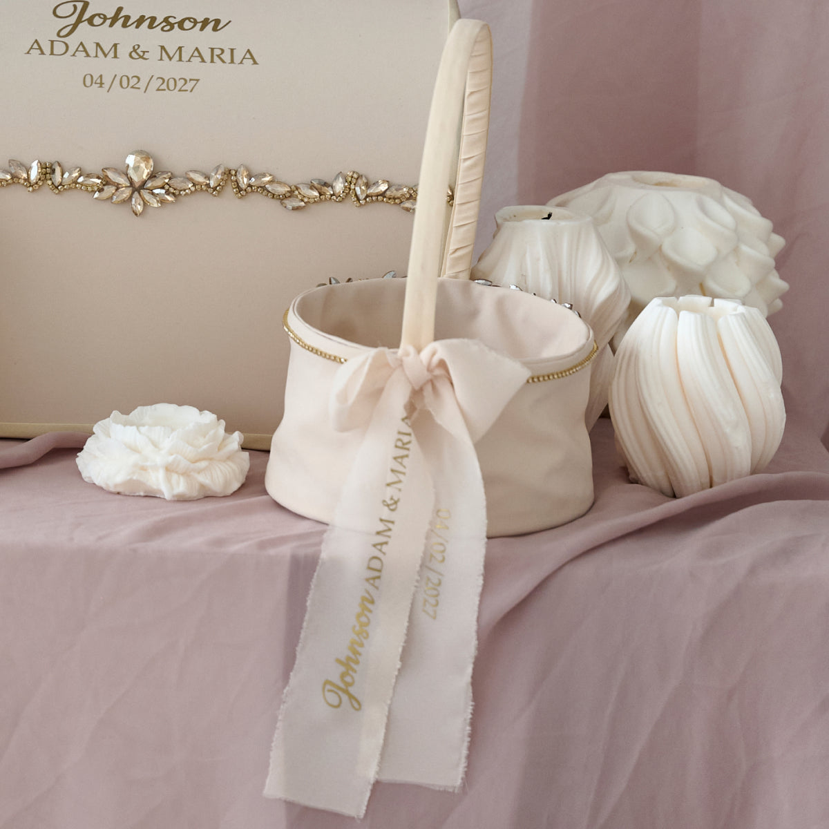 Blumenkorb Eternity Hochzeit Personalisiert