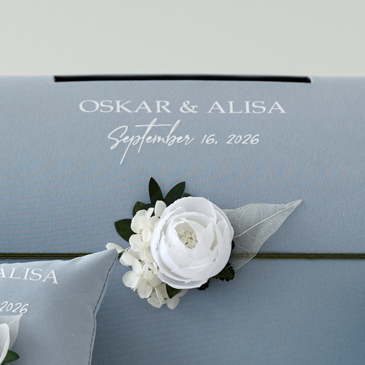 Kartenbox Hochzeit Dusty Blue Sanfte Hochzeit