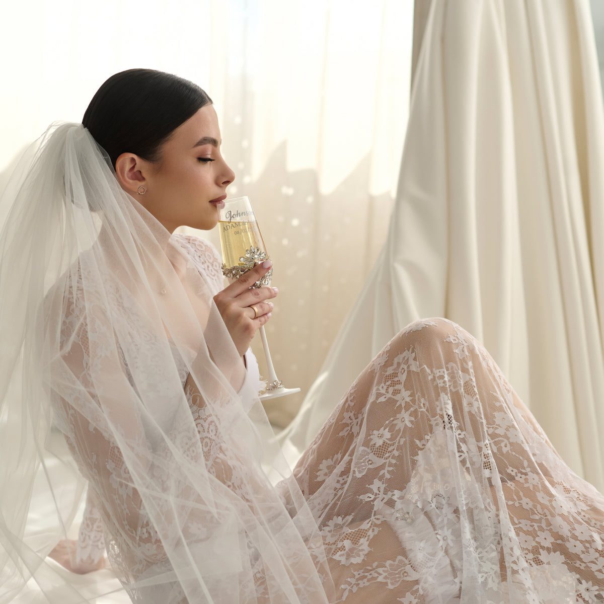 Hochzeitsgläser 2er Set Weiß Ideale Hochzeit