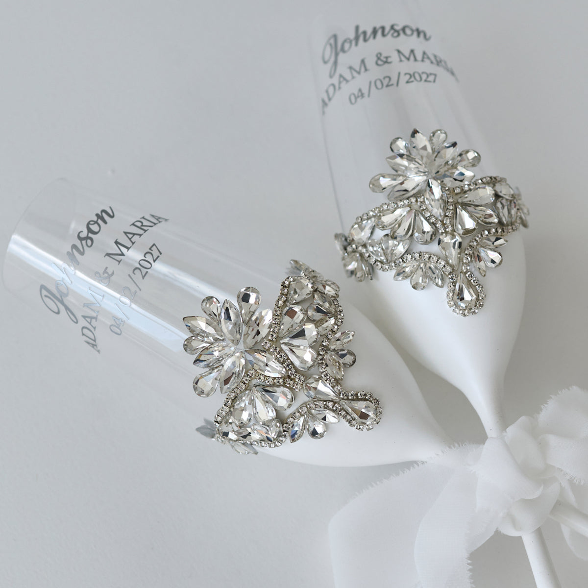 Hochzeitsgläser 2er Set Weiß Ideale Hochzeit