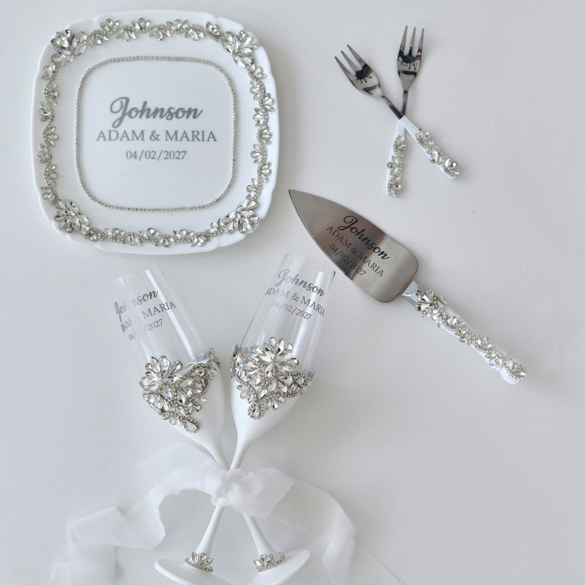 Hochzeitsgläser 2er Set Weiß Ideale Hochzeit