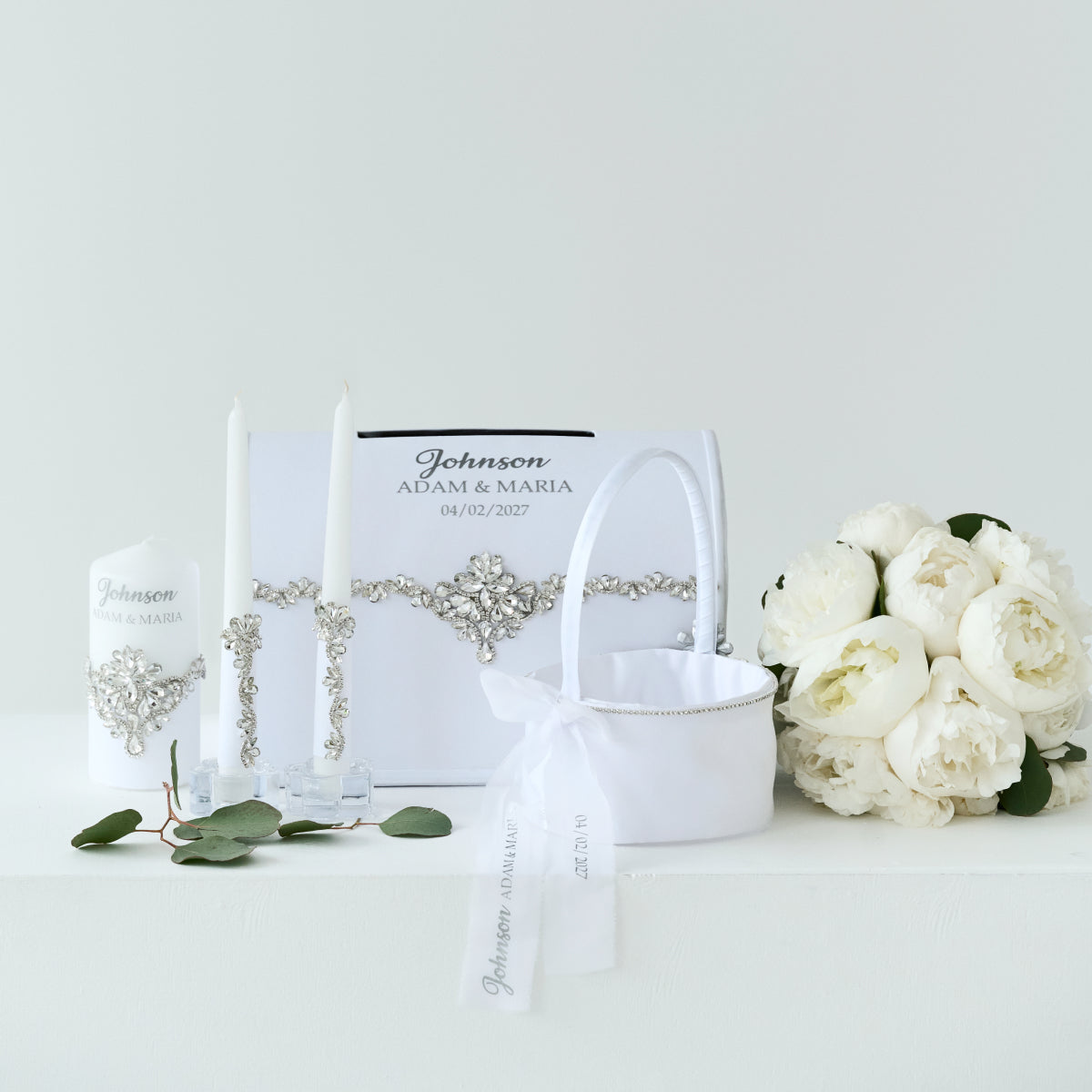 Kartenbox Ideal White Hochzeit, Personalisiert