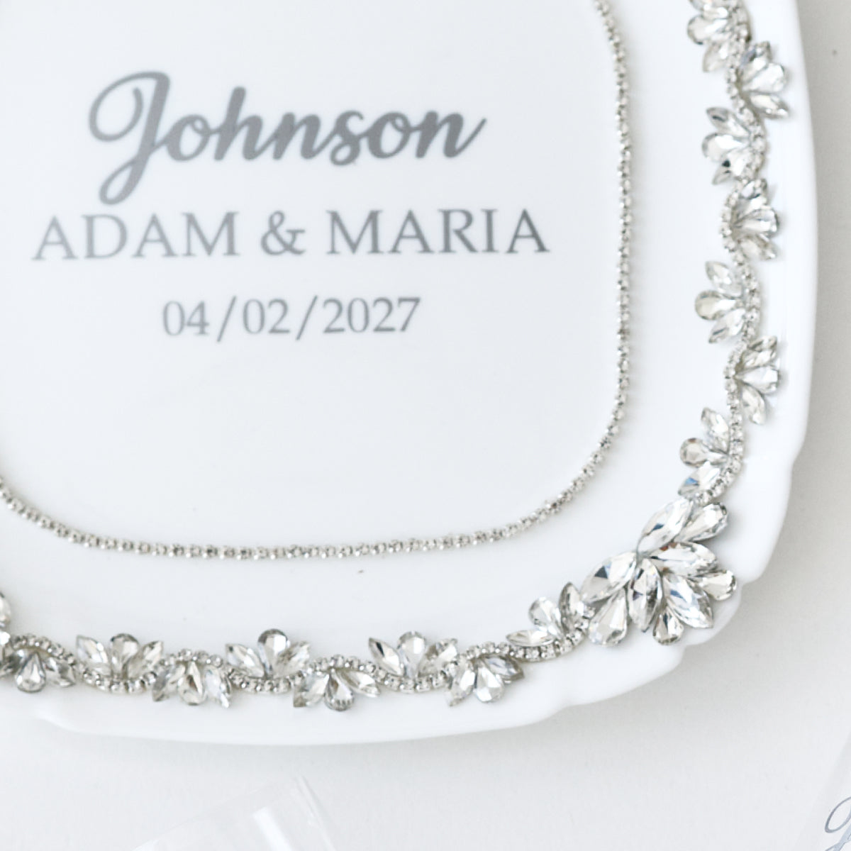 Hochzeitsteller Weiß Ideale Hochzeit, Personalisiert