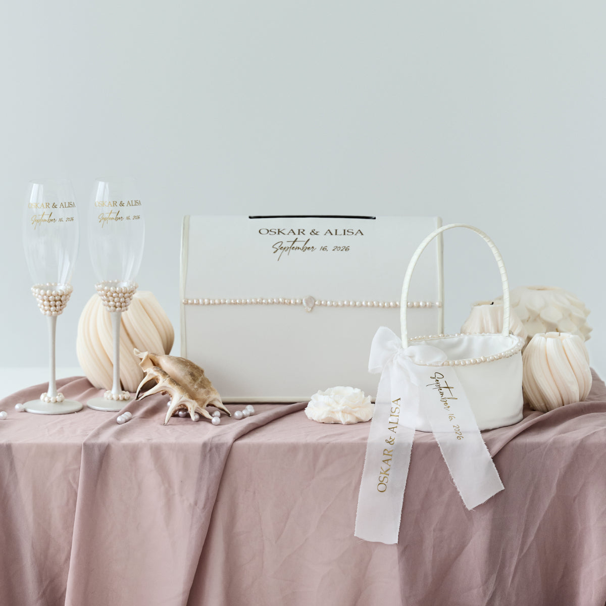 Wedding card box Pearl wedding