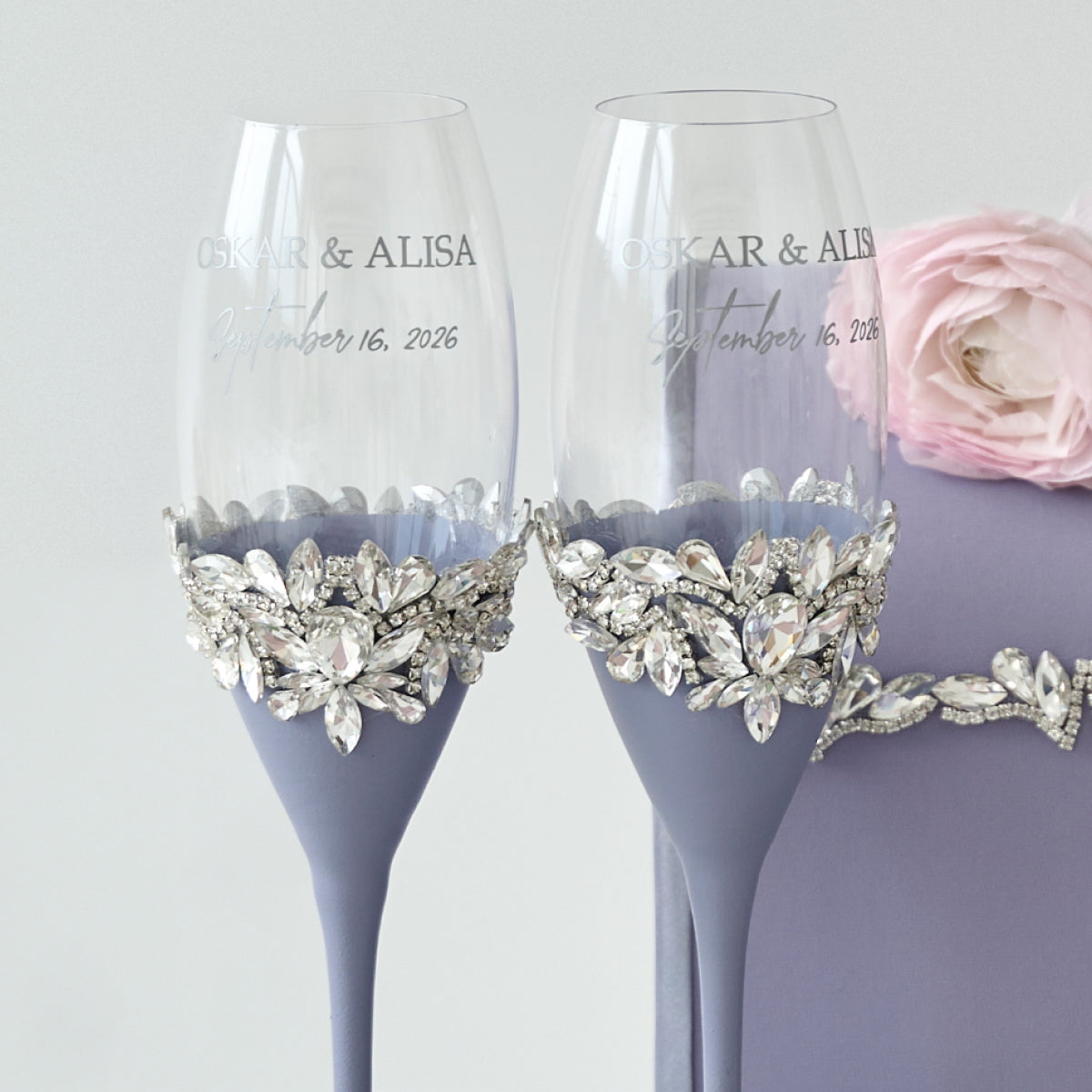 Wedding glasses Set of 2 Purple Dream wedding