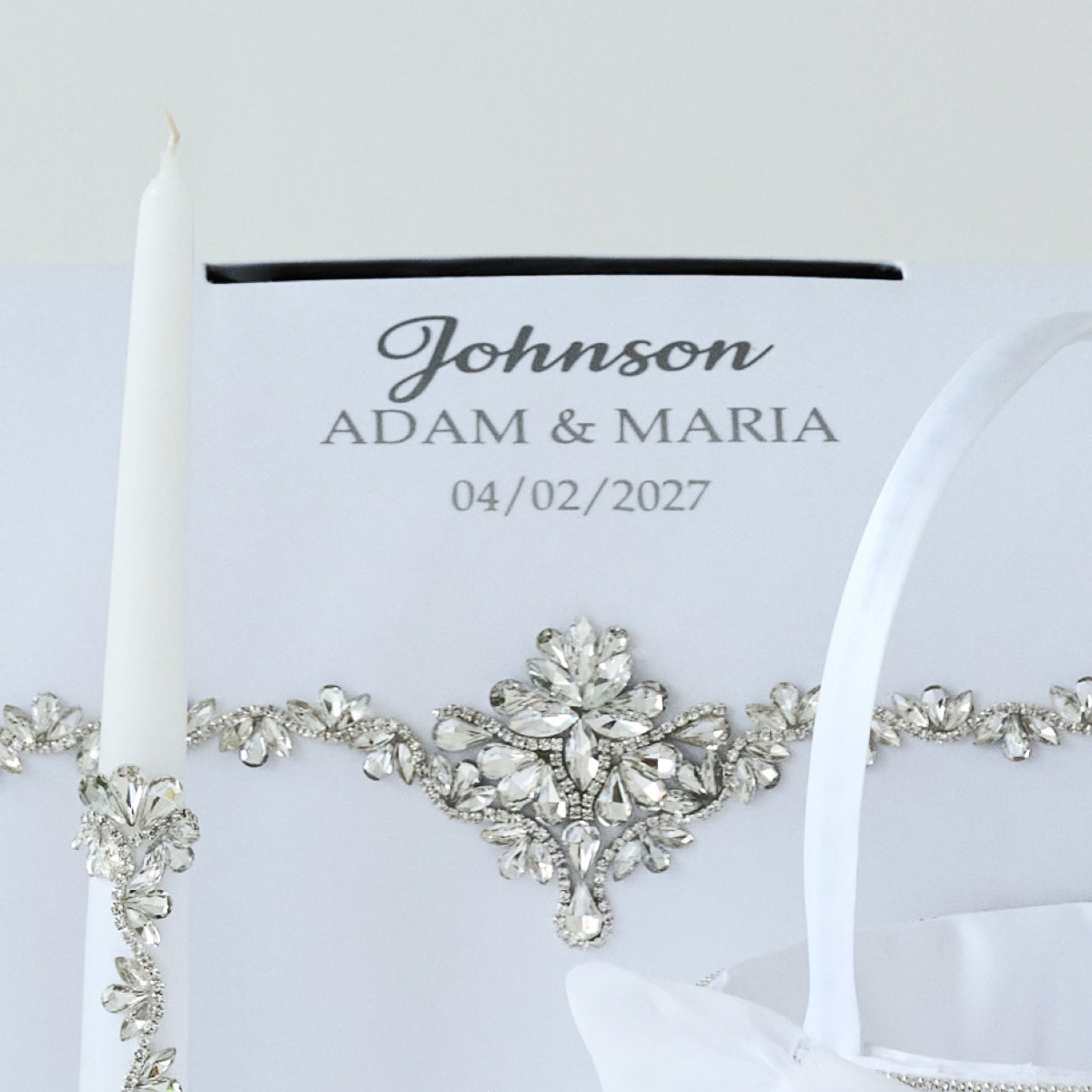 Card box Ideal White wedding, Personalized