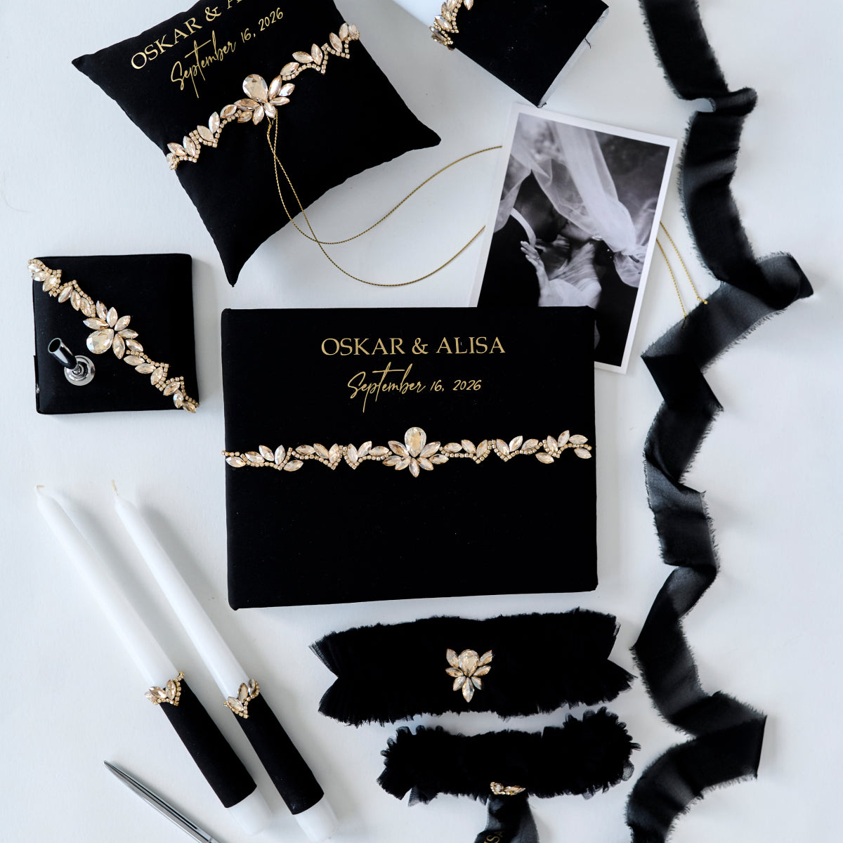 Black Sacrament wedding set of 17 pcs Personalized